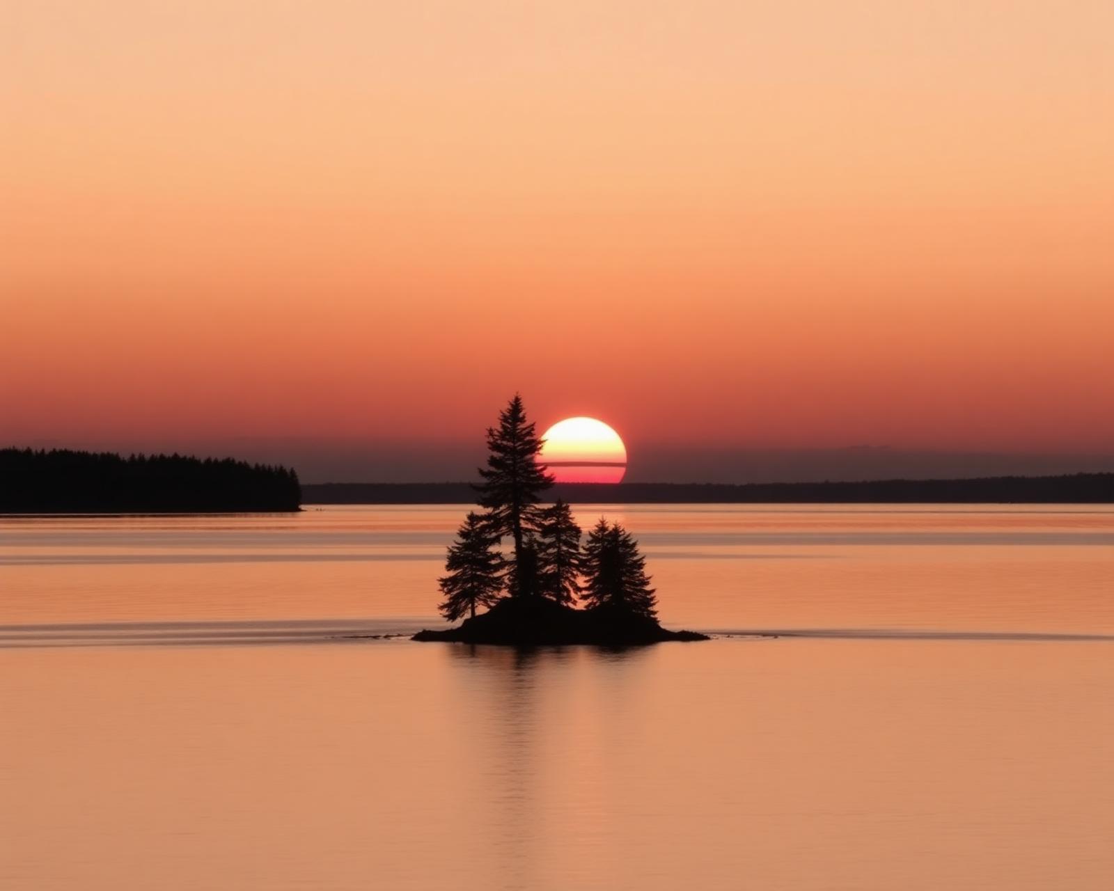Solnedgång över Vänern